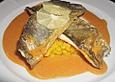 Forellenfilets auf Safranrisotto mit Hummersauce