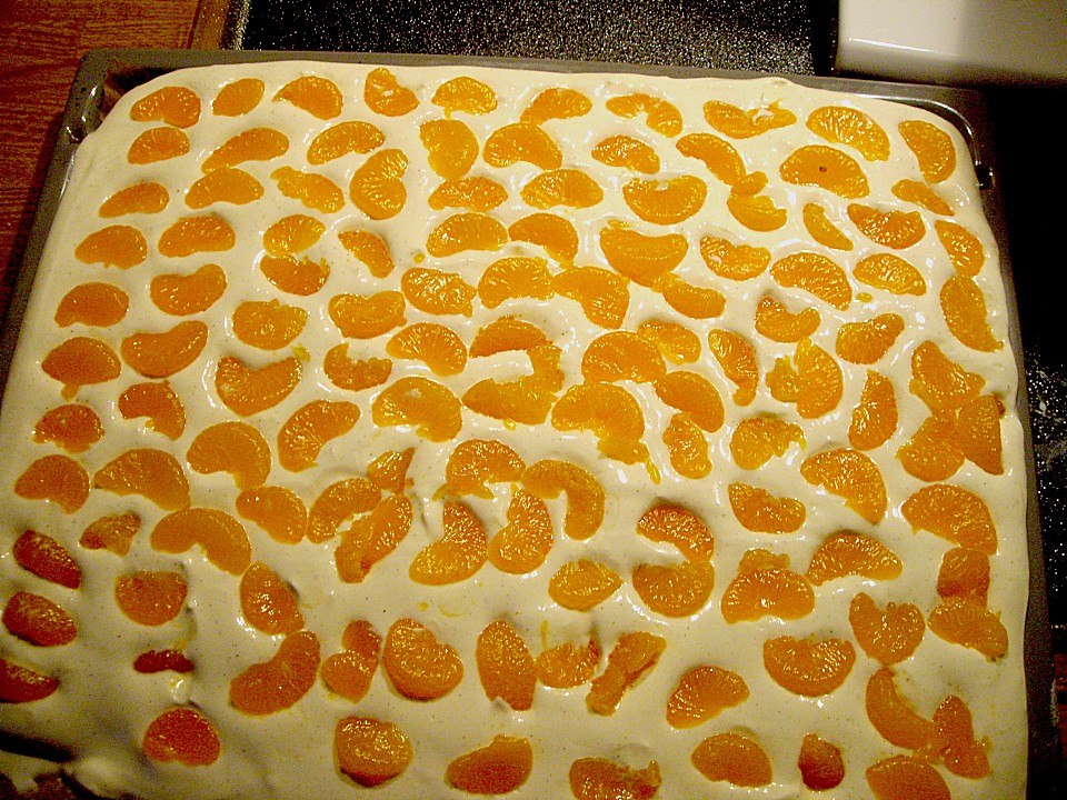 Käse - Mandarinen - Blechkuchen (Rezept mit Bild) | Chefkoch.de