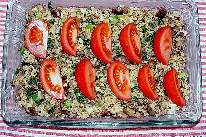 Bulgur - Gratin mit Lammhackfleisch