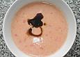 Rosa Zucchinicremesuppe