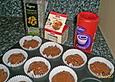 Muffins mit Schokolade und Rum - Rosinen