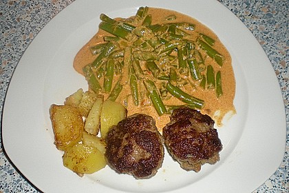 Bohnen in Paprikarahm