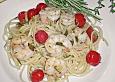 Spaghetti mit Kirschtomaten und Garnelen