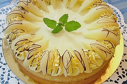 Birnen - Weincreme - Torte