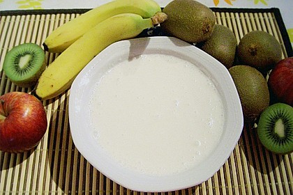 Exotische Fr&uuml;chte mit QimiQ - Kokos - Creme