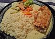H&auml;hnchenrouladen mit Gem&uuml;se und Reis