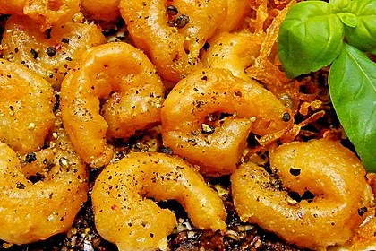 Garnelen im Tempurateig mit buntem Pfeffer und Chilidip 2