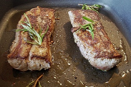 Lammh&uuml;fte gebraten mit Gem&uuml;seperlen in einer Lamm - Rotwein - Reduktion 4