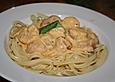 Spaghetti mit Gambas in Brunch - Sauce