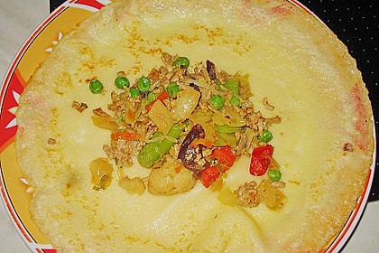 Eierkuchen mit Chinakohl - Hackfleisch - F&uuml;llung 7