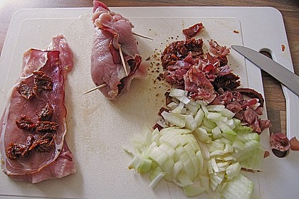 Gebratener grüner Spargel mit Schweinefleisch - Röllchen 4