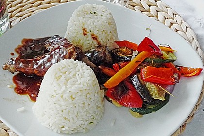 Lammfilet mit Rotweinsauce und Ofengem&uuml;se