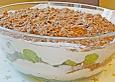 Schichtdessert mit Weintrauben