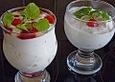 Quarkdessert mit Ananas und Apfel
