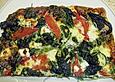 Spinat - Frittata vom Blech mit Feta und Tomaten