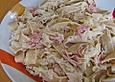 Bandnudeln mit gekochtem Schinken und Sauerkraut