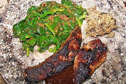 Spinatsalat mit Sesamdressing 10