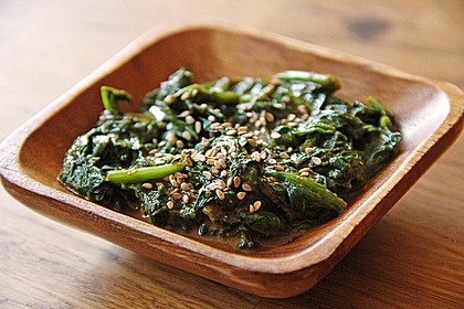 Spinatsalat mit Sesamdressing 1