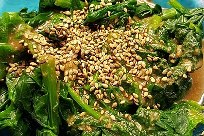 Spinatsalat mit Sesamdressing 9
