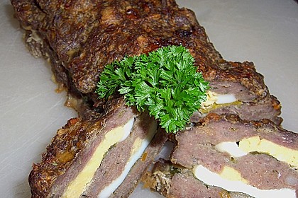 Gef&uuml;llte Braten aus Wildschwein- und Rinderhack 1