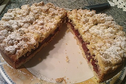 Kirsch - Himbeerkuchen mit Kokosstreusel 3
