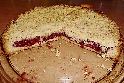 Kirsch - Himbeerkuchen mit Kokosstreusel 4