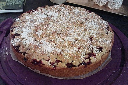 Kirsch - Himbeerkuchen mit Kokosstreusel 6