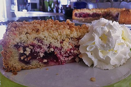 Kirsch - Himbeerkuchen mit Kokosstreusel 18