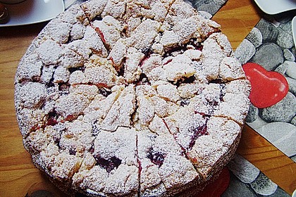 Kirsch - Himbeerkuchen mit Kokosstreusel 25