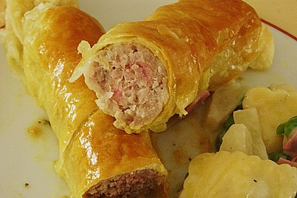 Bratwurst im Blätterteig 1