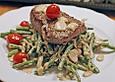 Rinderfilet  und Bohnensalat an Pfeffer - Vinaigrette