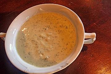 Fonduesauce 'Senf - Rahm mit Dill'