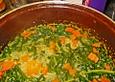Quinoa - Karotten - Suppe mit Mangold Einlage