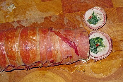 Schweinefilet mit Spinat - Schimmelk&auml;se F&uuml;llung 2