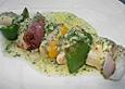 Gegrillte Tilapia -  Spie&szlig;e mit Limetten - Wasabi - Dressing