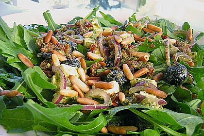 Antipasti - Salat mit Schafsk&auml;se und Pesto - Dressing 4