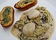 Jakobsmuscheln auf Porree - Pilz - Gem&uuml;se