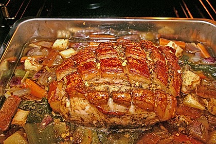 Saftiger Schweinebraten