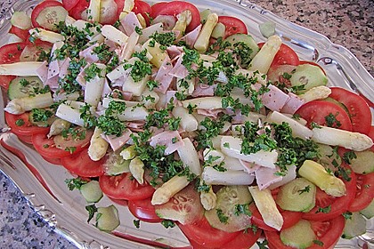 Spargelsalat mit Schinken und K&auml;se 2