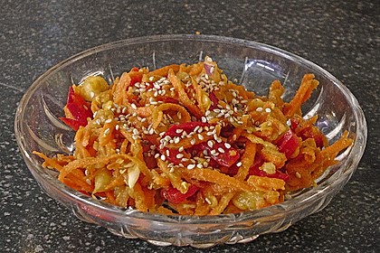 Stefanies M&ouml;hren - Linsen - Salat 2