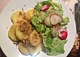 Kartoffelkn&ouml;del ger&ouml;stet mit 'Zugabe'