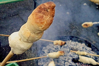 Stockbrot mit Quark - Öl - Teig 2
