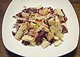 Radicchio - Birnen - Salat mit Waln&uuml;ssen und Parmesan