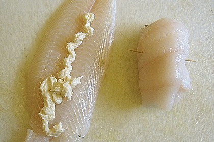 Limandesroulade mit Steinpilzen im Pastanest