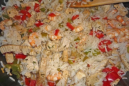 Garnelen - H&auml;hnchen - Chili - Pfanne 1