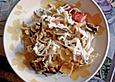 Nudelauflauf mit Auberginen und Paprika