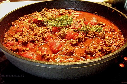 Gratinierte Bandnudeln  mit Hackfleisch, Blattspinat und Tomaten 2