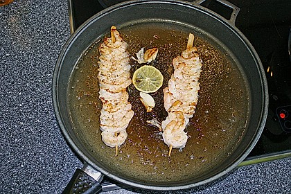 Garnelenspie&szlig;e mit Zitronen - Chili - Marinade