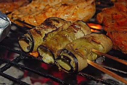 Auberginenr&ouml;llchen zum Grillen 2