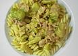 Spaghetti mit gr&uuml;nem Spargel und Kochschinken